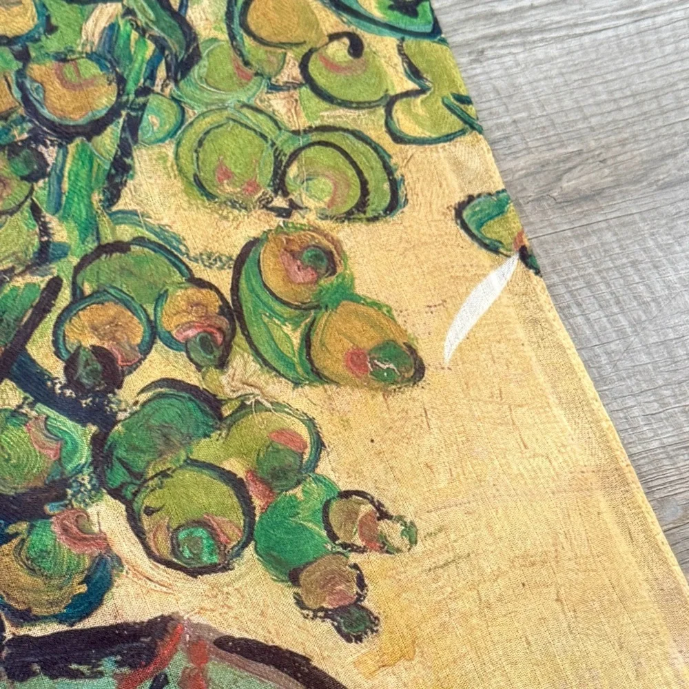 NEW without TAGS Vincent van Gogh Still Life Majolica Jug with Wildflowers Scarf